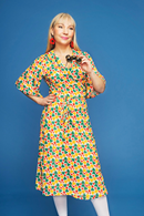 Josefine wrap dress Klöver Gul Yellow floral print