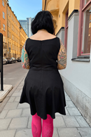 Saga dress Black | retro party dress with full skirt