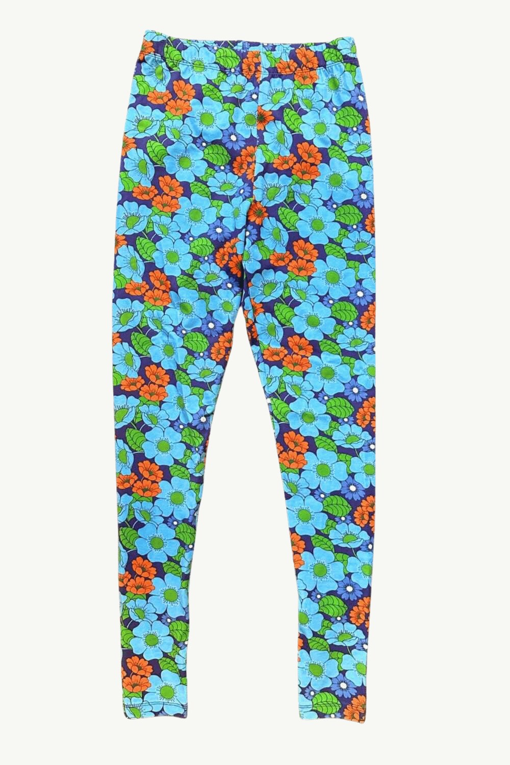 Cissi och Selma Lo leggings Humlesurr Blå - Comfortable leggings in organic cotton, flower print