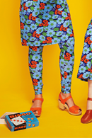 Cissi och Selma Lo leggings Humlesurr Blå - Comfortable leggings in organic cotton, flower print