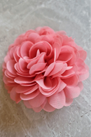 Hår clip flower chiffon Melon pink