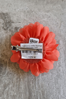 Hair clip flower chiffon Flamingo pink