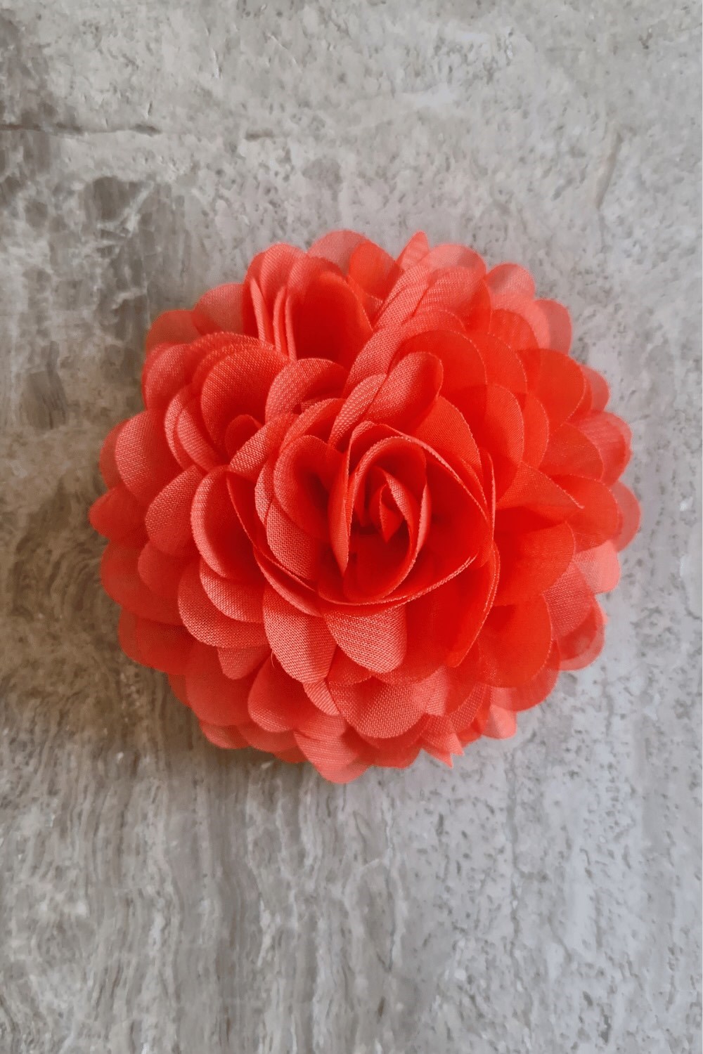 Hair clip flower chiffon Flamingo pink