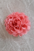 Hår clip flower chiffon Melon pink