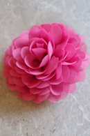 Hair clip flower chiffon Azalea pink