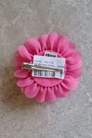 Hair clip flower chiffon Azalea pink