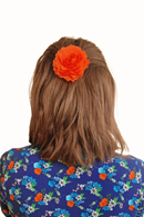 Urban Hippies Hair clip flower chiffon Carrot orange