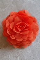 Urban Hippies Hair clip flower chiffon Carrot orange