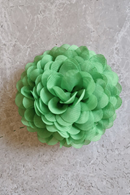 Hair clip flower chiffon Apple green