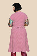 Cissi och Selma Hilda dress with pink stripes - Women's casual summer dress in cotton