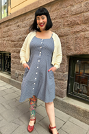 Cissi och Selma Maja klänning diamant - sleeveless summerdress with graphic print and buttons at the front