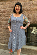 Cissi och Selma Maja klänning diamant - sleeveless summerdress with graphic print and buttons at the front
