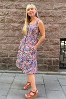 Cissi och Selma Maja klänning Ljuv Plommon - Sleeveless summer dress with buttoned front