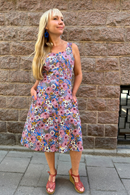Cissi och Selma Maja klänning Ljuv Plommon - Sleeveless summer dress with buttoned front