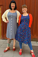Maja klänning valar - Swedish design summer dress with blue print