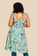 Cissi och Selma Maja dress Kreativ Grön - Green floral print dress with buttoned front