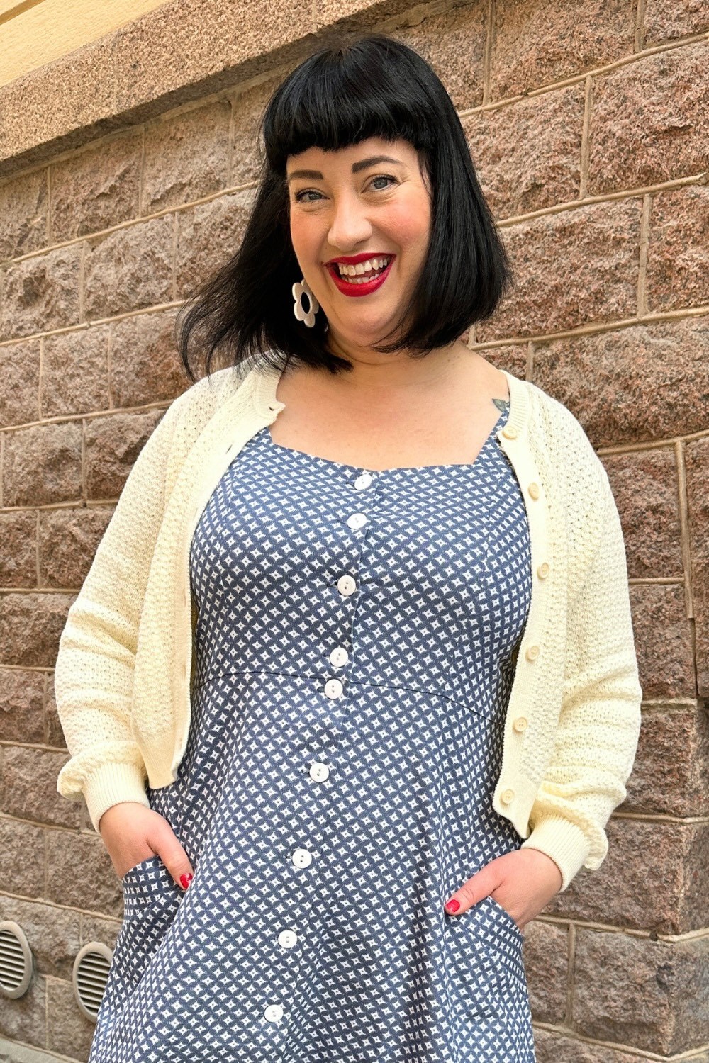 Cissi och Selma Sigrid cardigan Vide - Cream white knitted cardigan in organic cotton