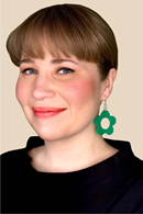 Cissi och Selma Earrings Solo Basilika stor - large green flower earrings
