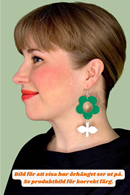 Cissi och Selma Earrings Flora Lime/Basilika - Flower in Lime/Green
