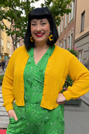 Cissi och Selma Sigrid cardigan Citron - Honey yellow knit cardigan