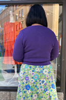 Sigrid cardigan Lila - Purple - knitted in organic cotton