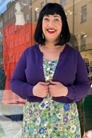 Sigrid cardigan Lila - Purple - knitted in organic cotton