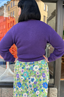 Sigrid cardigan Lila - Purple - knitted in organic cotton