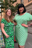 Cissi och Selma Bella dress Spaljé Grön - Green printed dress
