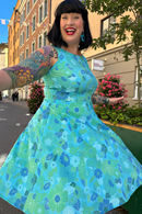 Saga dress Dag Turquoise | 50s style party dress with pockets!