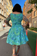 Saga dress Dag Turquoise | 50s style party dress with pockets!