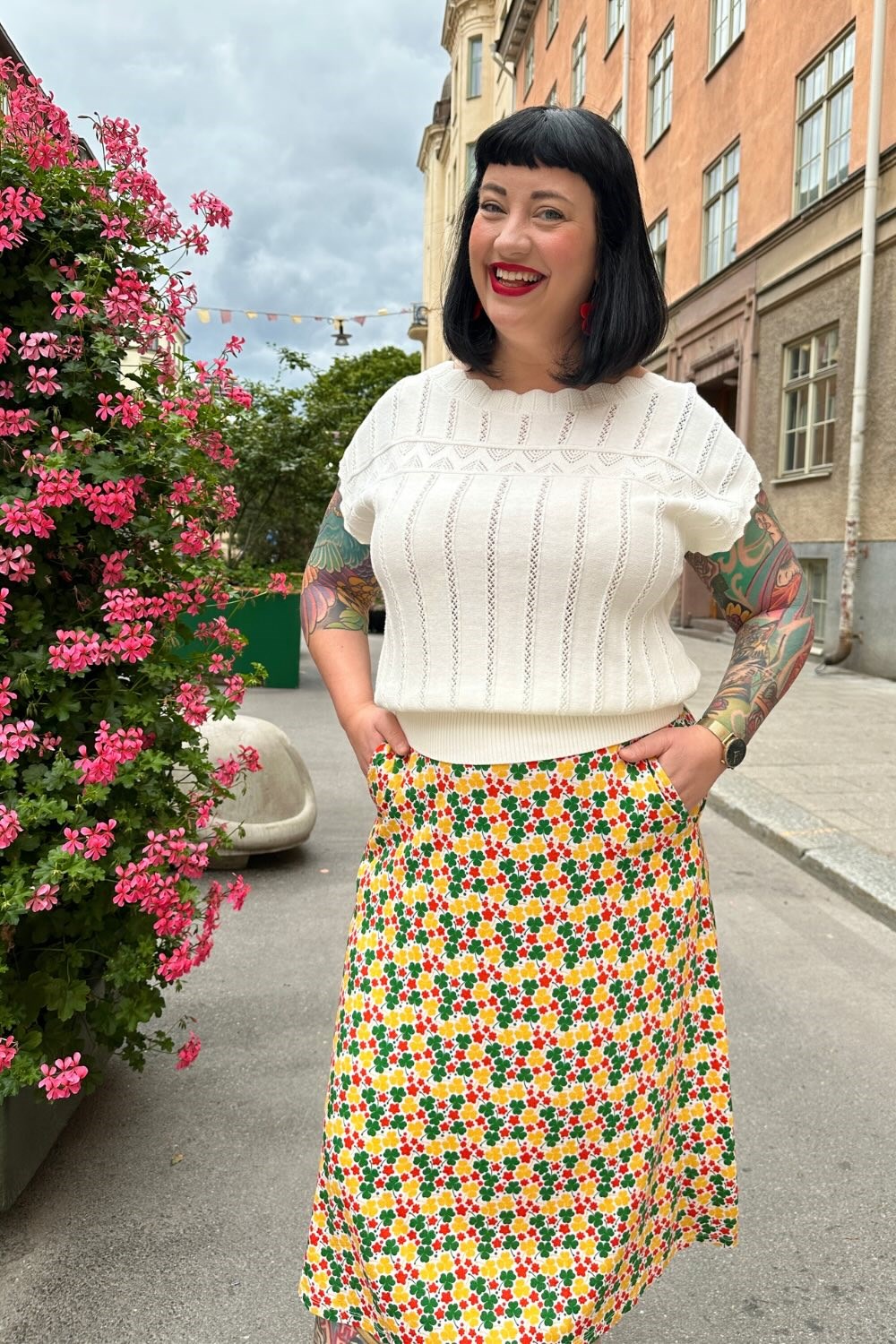 Cissi och Selma Lisa kjol Klöver Gul