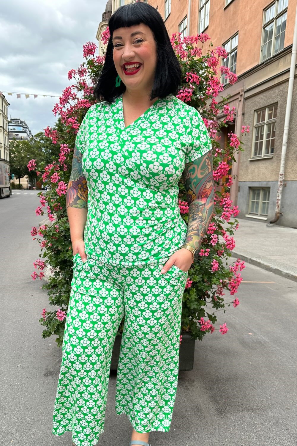 Molly trousers Spaljé Grön