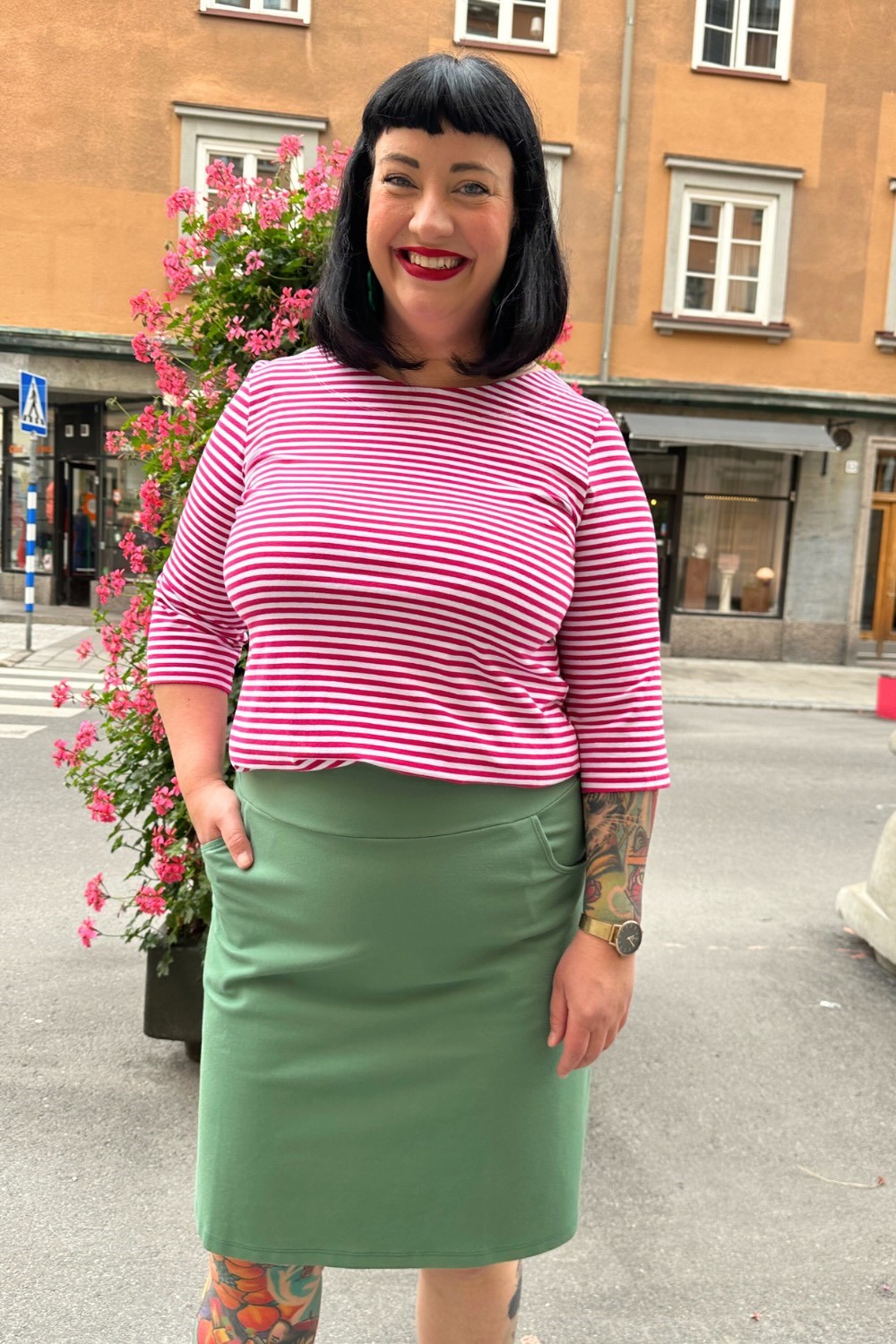Cissi och Selma Majken skirt Jeans Salvia