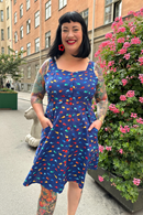 Maja klänning valar - Swedish design summer dress with blue print