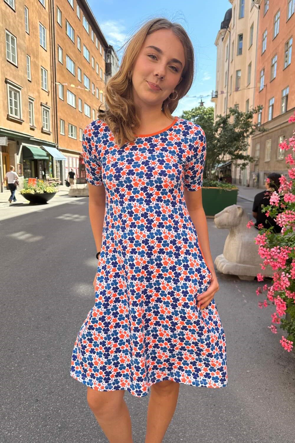 Cissi och Selma Magda klänning Klöver Orange
