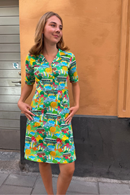 Cissi och Selma Monica dress Festival - Fitted shirt dress in organic cotton