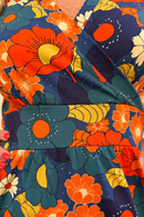 Cissi och Selma Vera dress 1970 blåorange - blue orange 70s flower print midi dress