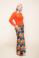 Cissi och Selma Sigrid cardigan Apelsin - Orange - knitted in organic cotton