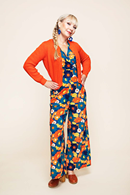 Cissi och Selma Sigrid cardigan Apelsin - Orange - knitted in organic cotton