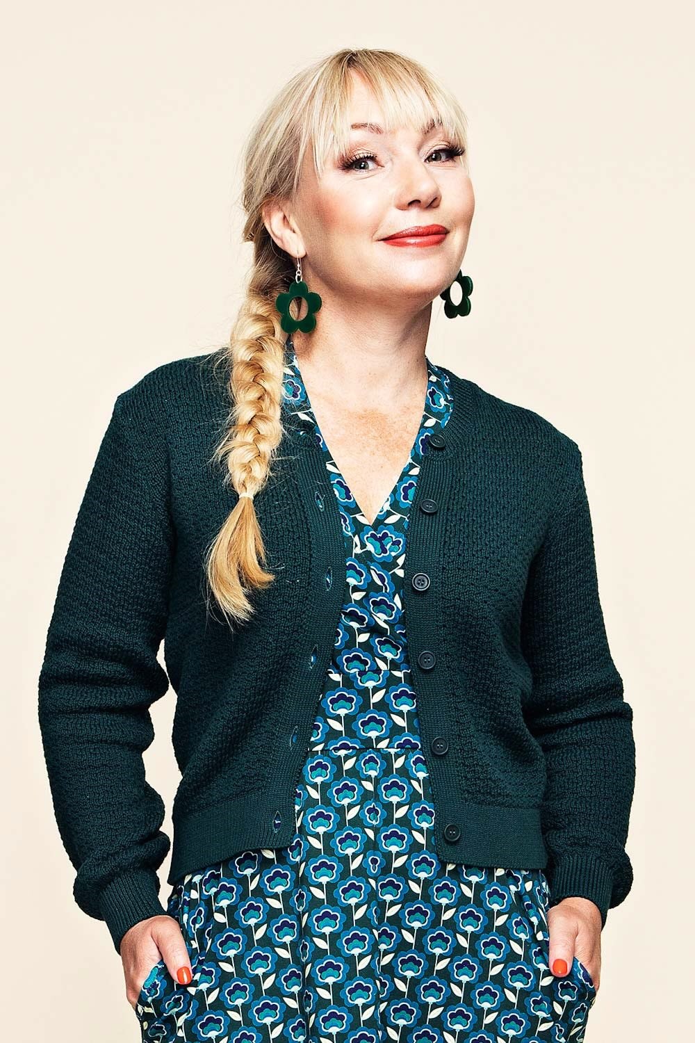 Sigrid cardigan Skog - Dark green