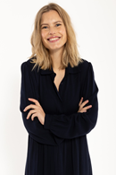 Danefae Danebarley dress wool-mix dark navy