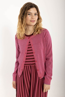 Danefae Danesaga Glitter cardigan soft cherry