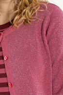 Danefae Danesaga Glitter cardigan soft cherry