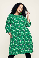 Cissi och Selma Ingrid dress Kittens cups green