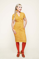 Cissi och Selma Betty klänning Miniblom senap