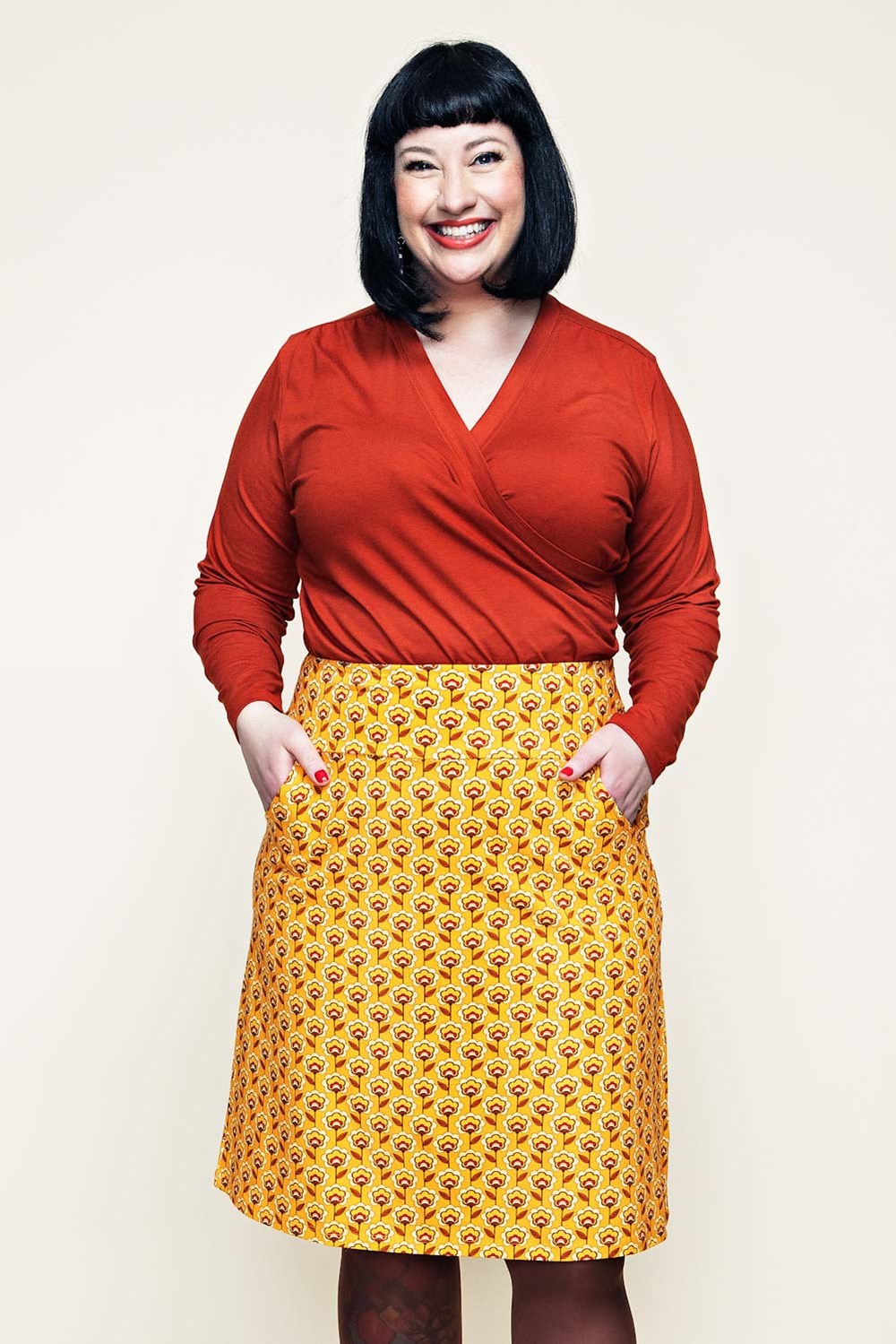 Cissi och Selma Majken skirt Miniblom senap