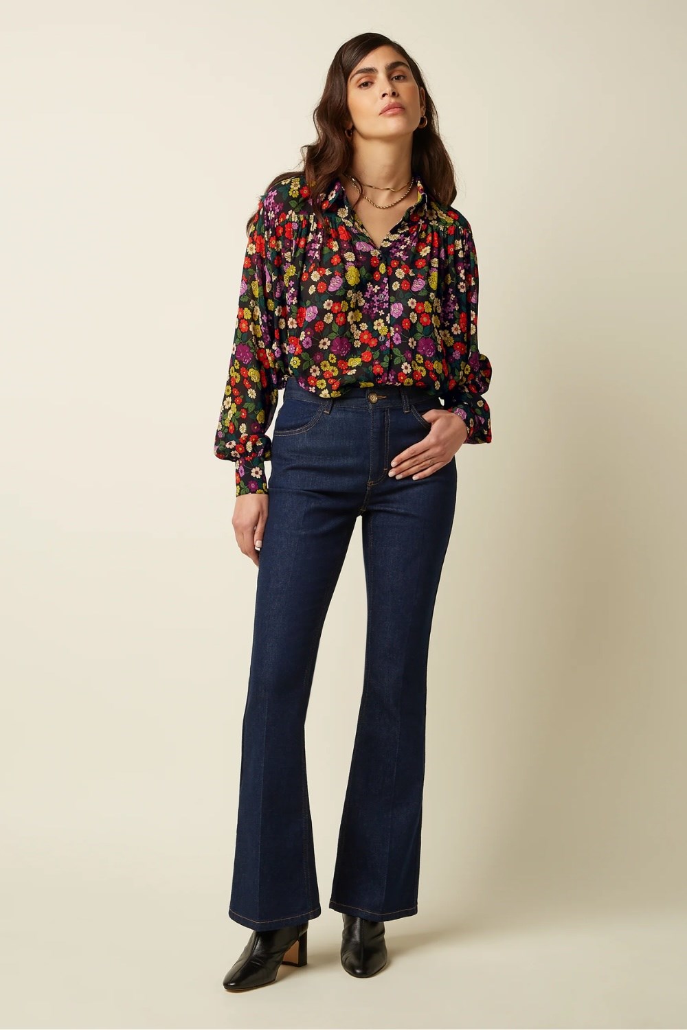 King Louie Leila blouse Maven black