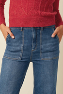 King Louie Debra pants Onyx denim Bluestone Blue