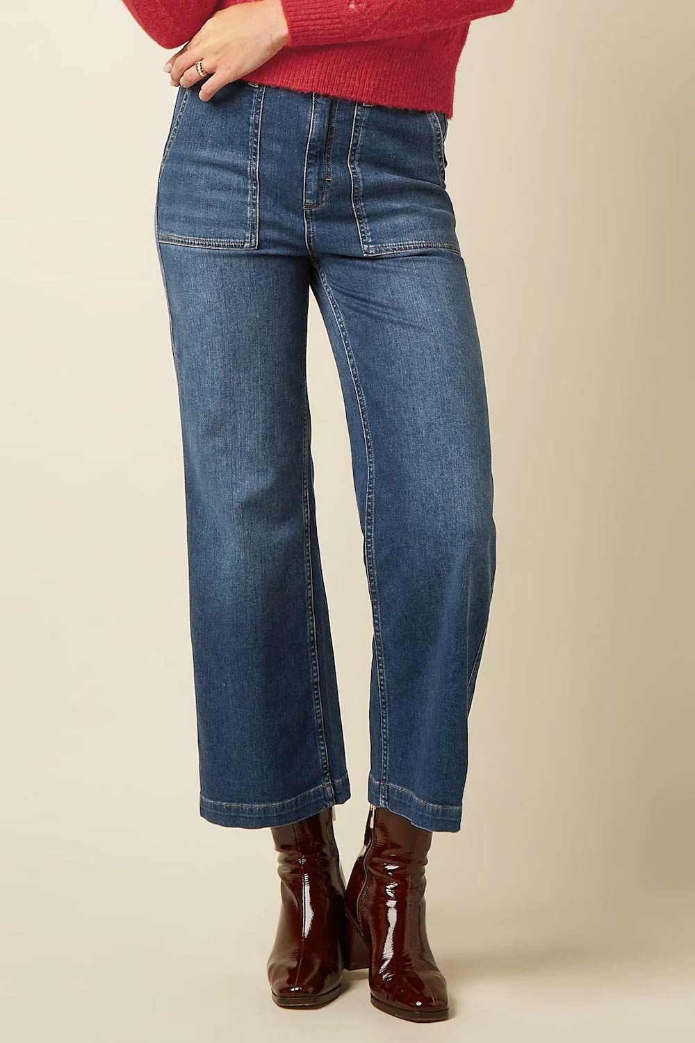 King Louie Debra pants Onyx denim Bluestone Blue