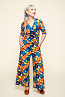 Cissi och Selma Beata byxdress 1970 blåorange